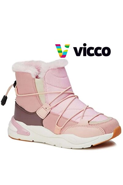Vicco Pablo Phylon Rubber Sole Ortopedické dětské sněhule růžové