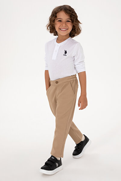 U.S. Polo Assn. Boy's Ecru Crew Neck Sweatshirt 50314909-Vr013