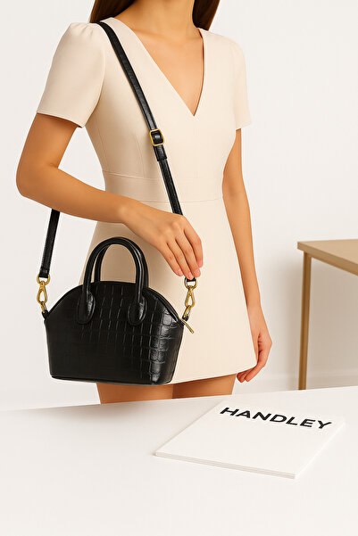 Handley Kadın Parlak Mini Kroko Desen Çapraz Askılı El Ve Omuz Çantası