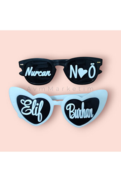 AVMmarketim Gözlük Dahil Gözlük İçin Sticker Gelin Damat Gözlüğü İçin Yazılı ...