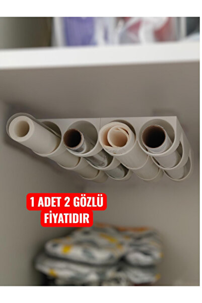 Aaron Boriss Kitchen Roll Holder- Greaseproof Paper, Foil, Cling Film Organizer (1 Piece, 2-Compartment Product Is Sent)