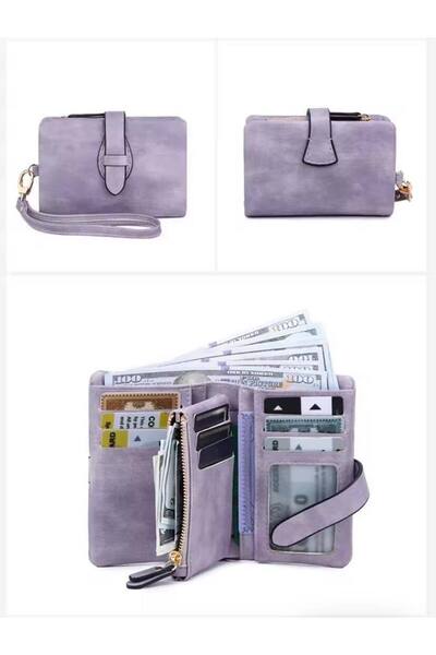 rinkadoll Yeni tasarım yumuşak doku bileklikli küçük kullanışlı kadın cüzdan