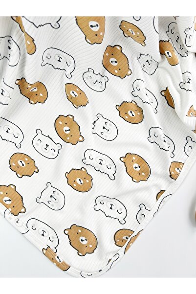 OMY بطانية منقوشة وقماط 85X90 سم قماش قطني