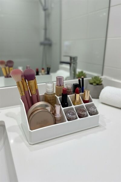 Bayev Golden Makeup Organizer Βάση για κραγιόν Σερόμαχαλα Αρώματα Θήκη για στυλό Οργανωτής πινέλων μακιγιάζ