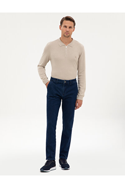 Pierre Cardin Mavi Carrot Fit Beli Lastikli Jean Pantolon 50295882-VR036