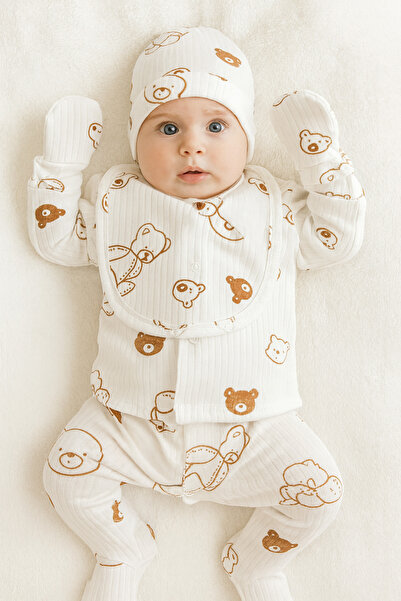 OMY 5-Piece Patterned Hospital Release Printed Newborn Set