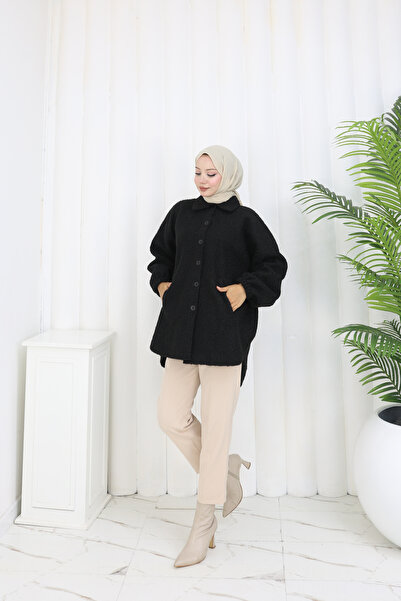 MİSS M.A.T FASHİON PON PON BUKLET KUMAŞ STANDART BEDEN GÖMLEK CEKET