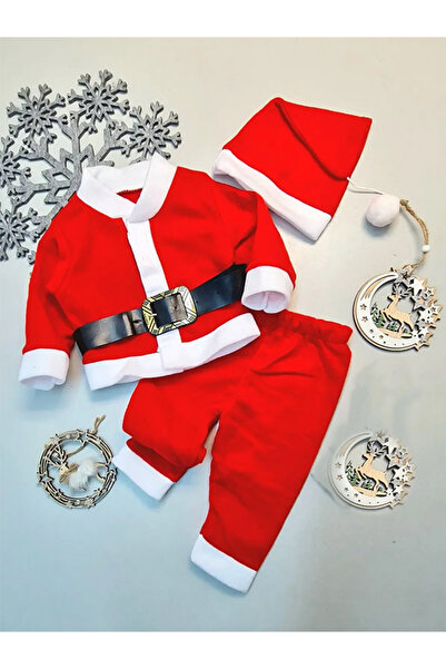 CemBebe Noel Baba Kostümü | Yeni Yıl Bebek Kostüm | Yılbaşı Çocuk Kıyafeti