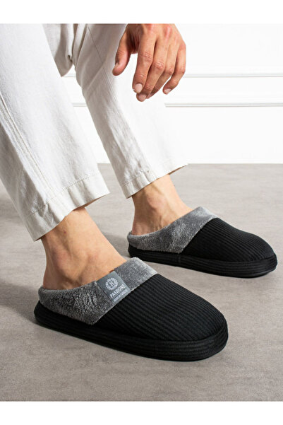 STOCON Ανδρικό ύφασμα κοτλέ Άνετο με γούνα εσωτερικά με μαλακή σόλα Παντόφλες για το σπίτι Παντόφλες προίκας Stc1125