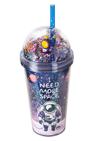 Emofom Lively 600 ml Children's Cup with Straw and Double Layer