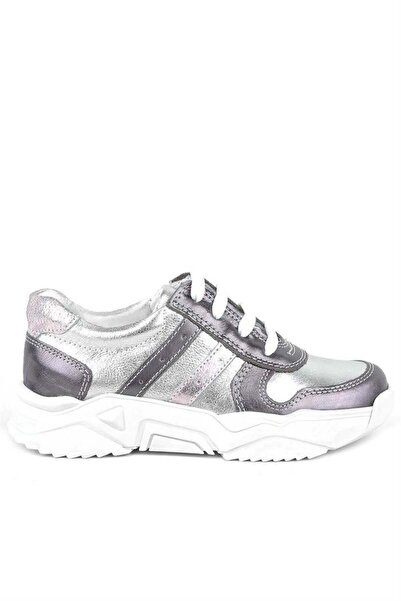 Rakerplus Genuine Leather Platinum Pink Thick Sole Girls Sneakers Shoes