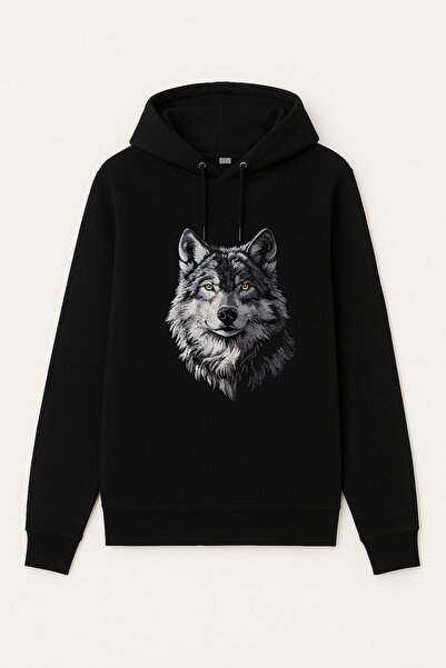MODA Turkish Bozkurt Wolf cu imprimeu Femei Bărbați Copii Negru cu glugă Swea...