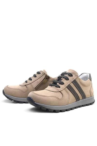 Rakerplus Αθλητικά σχολικά παπούτσια για αγόρια με φερμουάρ από γνήσιο δέρμα