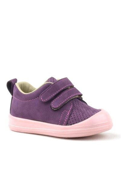 Rakerplus Sonic Genuine Leather Purple Velcro Anatomical Baby Sneakers Sneakers