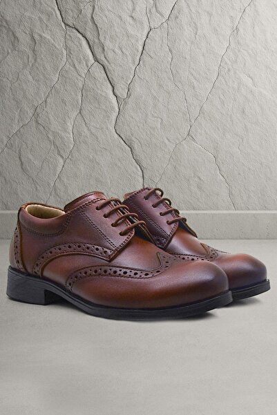 Rakerplus Παπούτσια για αγόρια Titan Γνήσιο Δερμάτινο Tan Classic