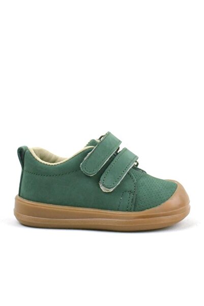 Rakerplus Sonic Genuine Leather Green Velcro Anatomical Baby Sneakers Sneakers