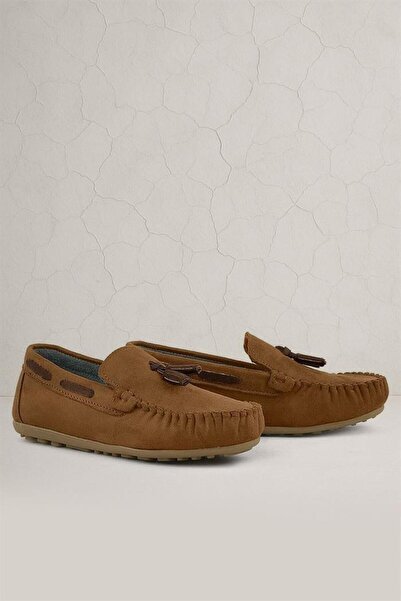 Rakerplus Tan Brown Suede Men's Loafers