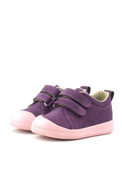 Rakerplus Sonic Genuine Leather Purple Velcro Anatomical Baby Sneakers Sneakers