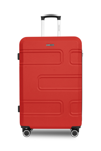 PARAJOHN حقيبة سفر دوارة صلبة من مادة ABS مقاس 20 بوصة - حقيبة سفر خفيفة الوزن بأربع عجلات ووزن 10 كجم - لون أحمر