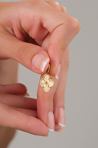 ZEYNEPLİ GOLD 14 AYAR ALTIN FÜZYON YONCA KOLYE UCU