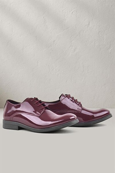 Rakerplus Бордові шкіряні черевики з шнурівкою для дітей