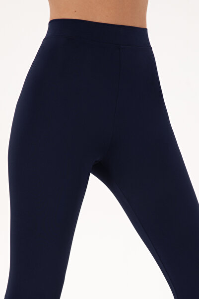 U.S. Polo Assn. Kadın Lacivert Yüksek Bel Capri Spor Tayt 50284265-VR033