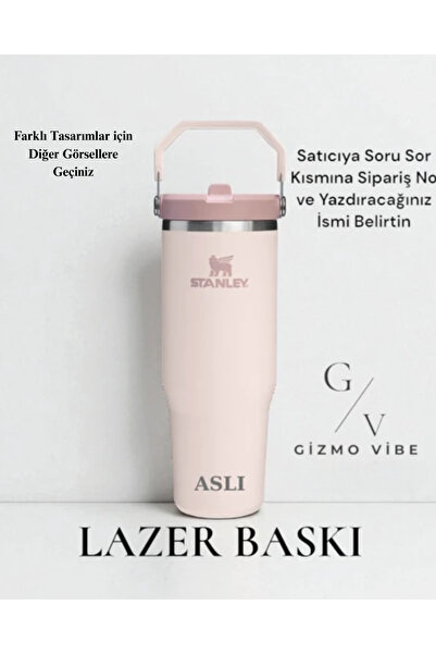 Stanley Kişiselleştirilmiş The IceFlow Flip Strawl 0.89L Pipetli Termos İsiml...