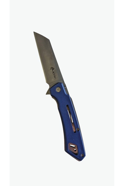 Esorya El Yapımı Yerli Çakı Av Kamp Bıçağı Flipper Mekanizmalı Yarı Otomatik Kemer Klipsli