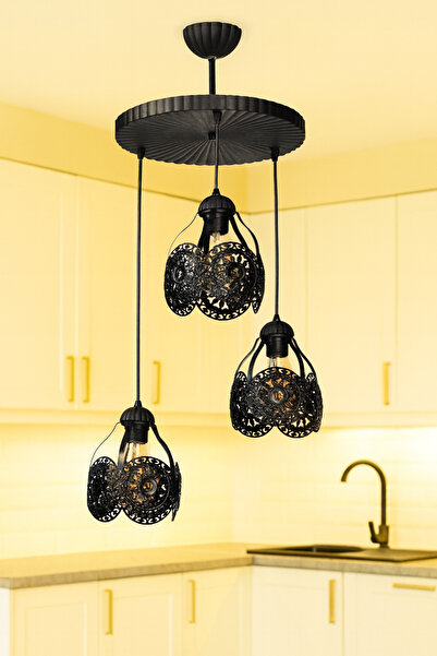 VENON Sarkıt Spor Avize Mutfak Salon Antre Aydınlatma Martin 3 Lü Sarkıt Kasa...