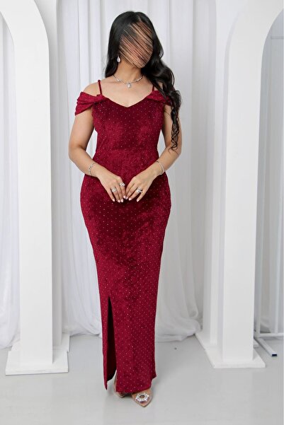 SELSAL Elegant embroidered off-shoulder dress