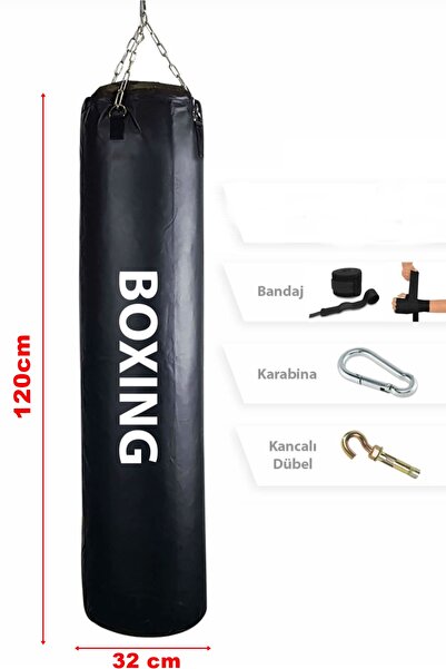 a boks 120x32 Cm Geniş Kum Torbası Kargo Bedava Dolu Tavan Apartı Hediyeli Ür...