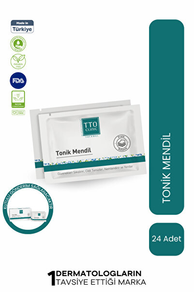TTO Clınıc Tonik Mendil Pratik Kullanım Çay Ağacı Yağ Yabani Iğde Yağ Aloe Vera