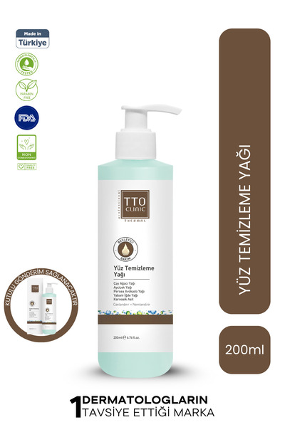TTO Clınıc iki aşamalı Yüz Temizleme Yağ (ÇAY AĞACI YAĞ VE AVOKADO YAĞ ÖZLÜ ÖZEL FORMÜL)