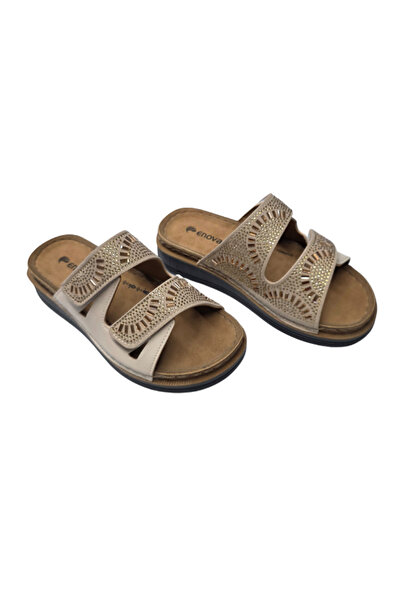 Benittokids Enova Anatomical Stone Double Velcro Women's Slippers