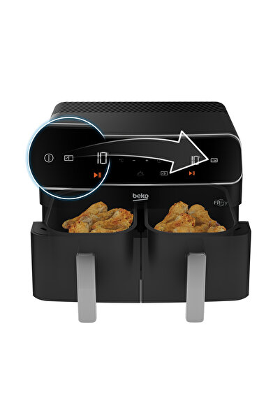 Beko FR 8284 FitFry Az Yağlı Airfryer - Çift Hazneli