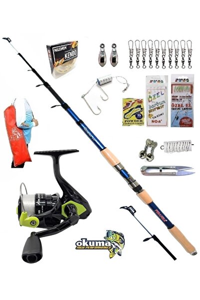 Oslo Okuma Fın Chaser 4000 210cm 50-100gr Piranha Ultimate Kıyı Spin Olta Takımı Seti