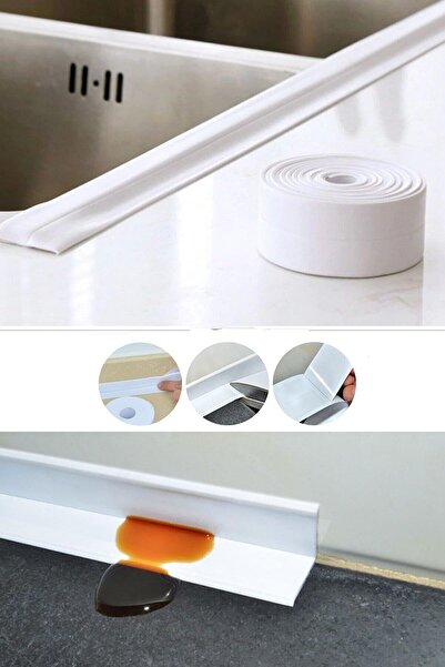 MasterCar Su Sızdırmaz Banyo Duşakabin Küvet Kenar Mutfak Lavabo Ocak Izolasyon Bandı 3.2 Mt Beyaz