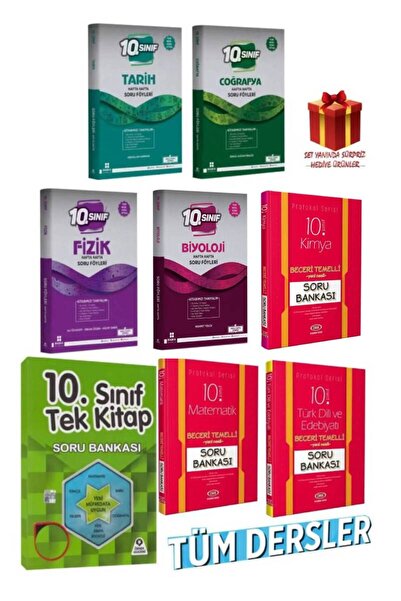 Başka Yayıncılık Başka Yayınları 10. Sınıf Soru Föyleri Seti+Örnek 10. Sınıf Soru Bankası+Beceri Testleri+Hediye