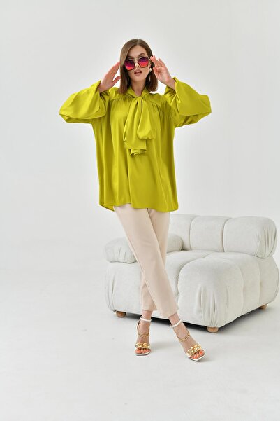 FTZ WOMEN Women's Silk Satin Shirt Acid 30810