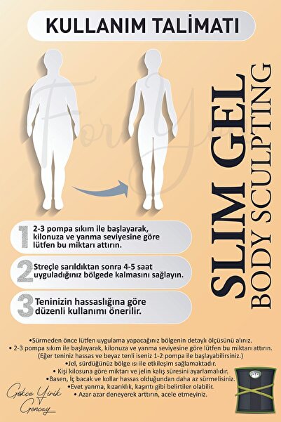 For You Gold Sıkılaştırıcı - Toparlayıcı - Selülit Gidermeye Yardımcı Vücut Bakım Slim Jel