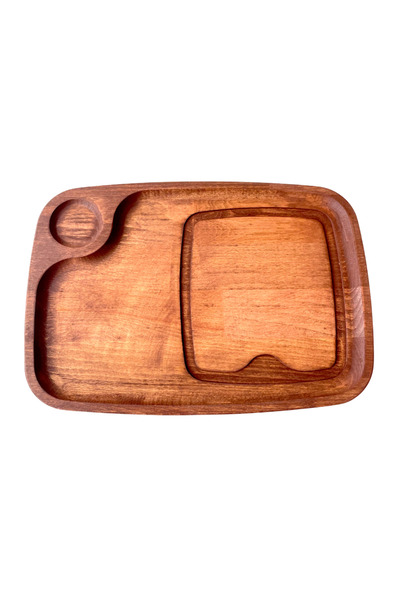 Onouqo Aldero Ahşap Servis Tabağı, Sunum Tabağı, Yemek Tabağı ( 1.Sınıf Kalite Kayın Ağacı ) 35x25cm