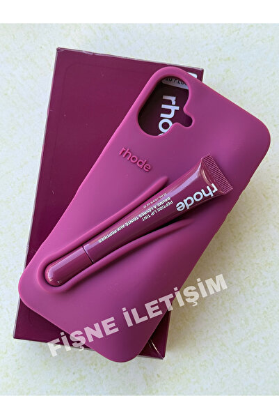FİŞNEİLETİŞİM İPHONE 16 UYUMLU RUJLU KILIF (BORDO)