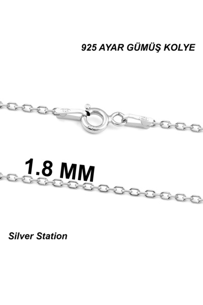 Silver Station 925 Ayar Gümüş Kolye Zincir 40-45-50-55-60-75 cm