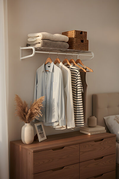 Metallica Concept Metal Duvar Askılık Elbise Askılığı Beyaz Banyo Havluluk