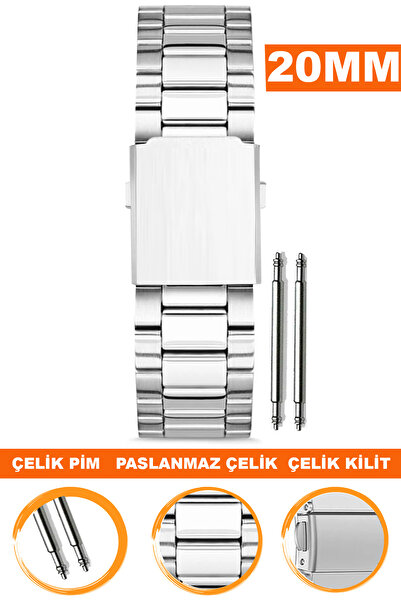 COBRA 12mm-14mm-16mm-18mm-20mm-22mm-24mm Çelik Metal Saat Kordonu Kayışı M16P...