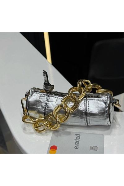 Mecheatelier Mini Gümüş Kadın Kol Çantası