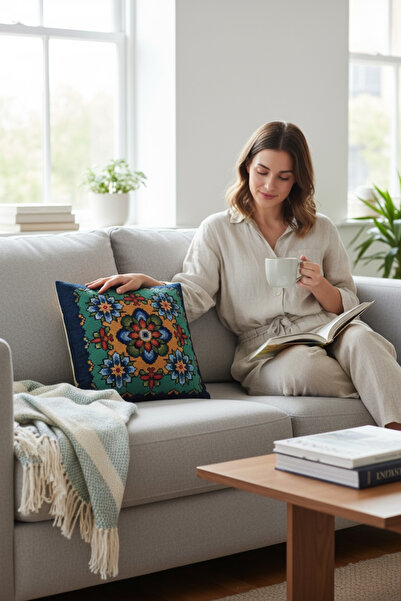 Chintar Cotton Tapestry Woven - Decorative Pillow Throw Pillow