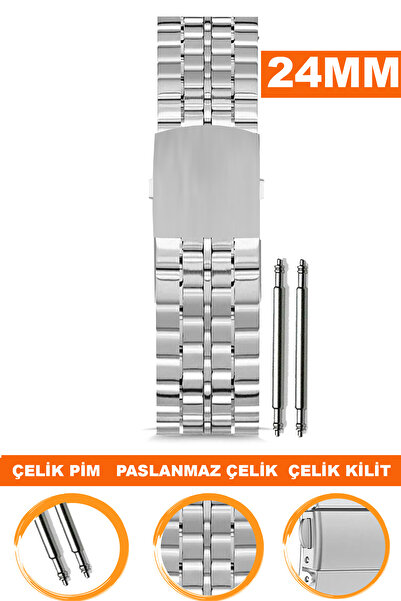 COBRA 18mm-20mm-22mm-24mm Çelik Metal Saat Kordonu Kayışı M16PD6-S