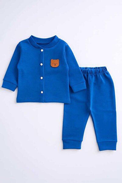 Oz Baby Pamuklu Likralı Önden Çıtlı 4 Mevsim Bebek Takımı (6-24 Ay)