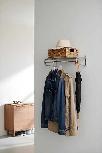 Metallica Concept Metal Duvar Askılık Elbise Askılığı Banyo Havluluk Krom